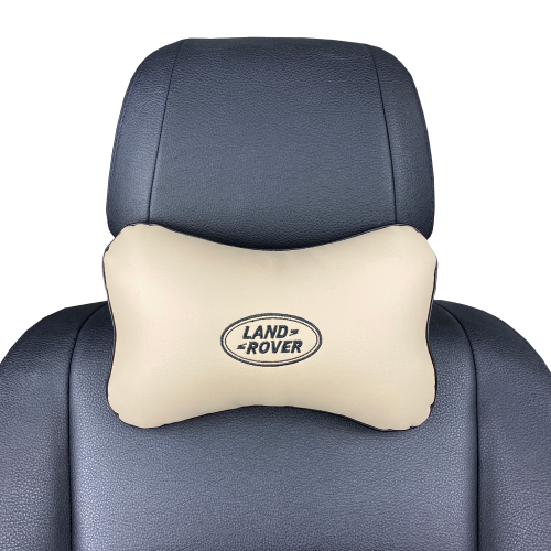 Подушки под шею Подушка под шею бежевая с вышивкой Land Rover